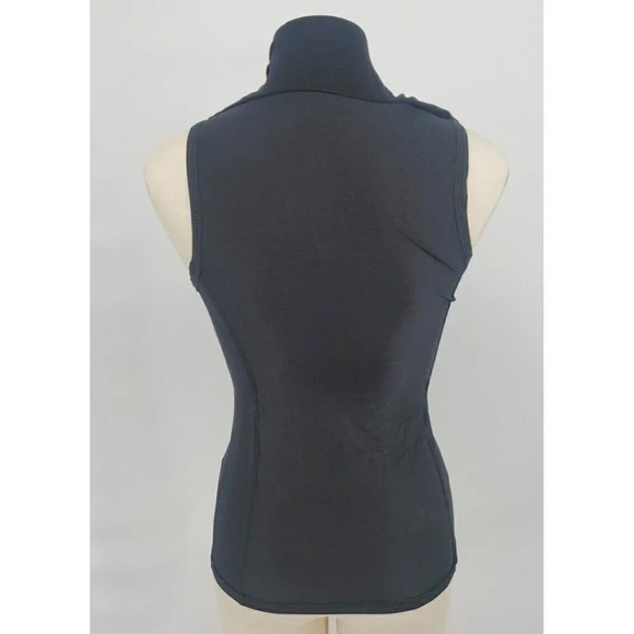 MIRACLEBODY by Miraclesuit Womens Sz M Black Stretch Pleated Slimming Top NWT - Picture 3 of 9